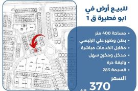 للبيع ارض في ابو فطيرة 