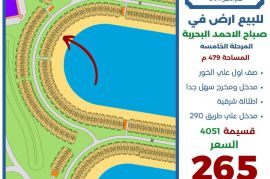 للبيع ارض في صباح الاحمد البحرية 
