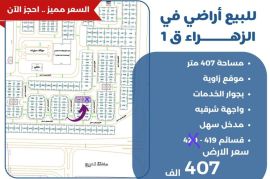 للبيع ارضين في الزهراء