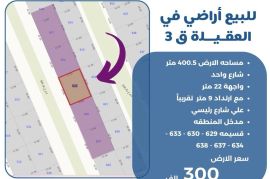 للبيع اراضي في العقيله 