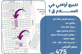 للبيع ارض في السلام 