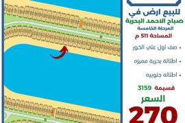 للبيع ارض في صباح الاحمد البحرية 