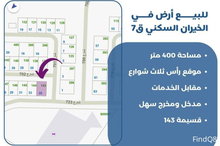 للبيع ارض في الخيران السكني
