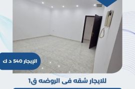 للايجار شقه فى الروضه 