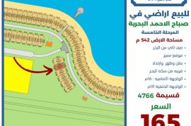 للبيع ارض في صباح الاحمد البحرية