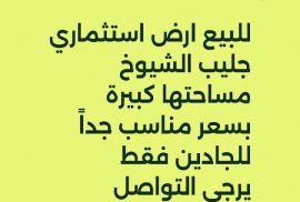 للبيع ارض استثماري جليب الشيوخ 