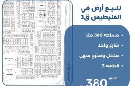 للبيع ارض في الفنيطيس