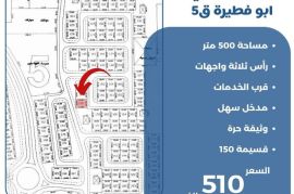 للبيع ارض في ابو فطيرة ق5
