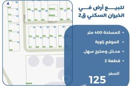 للبيع ارض في الخيران السكني
