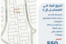 للبيع فيلا في المسايل ق5