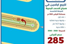 للبيع ارض في صباح الاحمد البحرية 