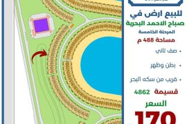 للبيع ارض في صباح الاحمد البحرية 