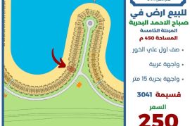 للبيع ارض في صباح الاحمد البحرية 