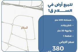 للبيع ارض في السلام 