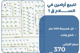 للبيع ارضين في السلام ق1